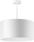 Miratic Lampada a Sospensione Corta con Sorgente Luminosa Sostituibile E27 max. 60W (non inclusa) Paralume in Tessuto (bianco)