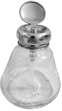 FRCOLOR 150ml Nail Polish Remover Pump Bottle Water Drop Shape Liquid Storage Bottle for Nail Care Manicure Acrylic Gel Removal