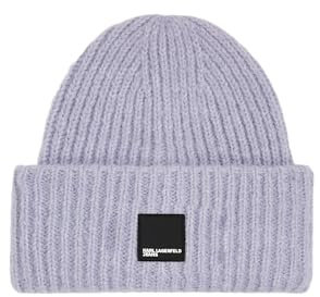 KARL LAGERFELD JEANS, Damen, Box Logo Beanie, Eventide, Einheitsgröße