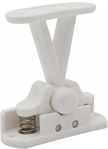 JUTTAUTO Static Caravan Door Retainer Catch Heavy Duty Van White Extended with Stainless Steel Springs Vi/va T Type Holder Clip for Motorhome RV Camper Boat Locker Keep Stop