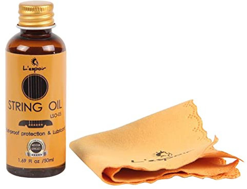 XINGLIDA Olio per Corde Chitarra Tastiera Rosy Antiruggine 50ml Olio di Limone Accessori per Chitarra per Corde