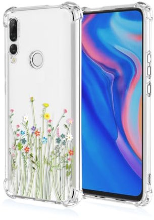 GTBDEKI Phone Case for Huawei Y9 Prime 2019 / Huawei P Smart Z/Honor 9X STK-LX1 Clear Case with Flower Floral Patterns Protective Phone Cover Cases for Huawei Y9 Prime (2019) Bouquet