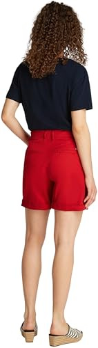 Tommy Hilfiger Damen Chino Shorts Kurz, Mehrfarbig (Medium Red), 36