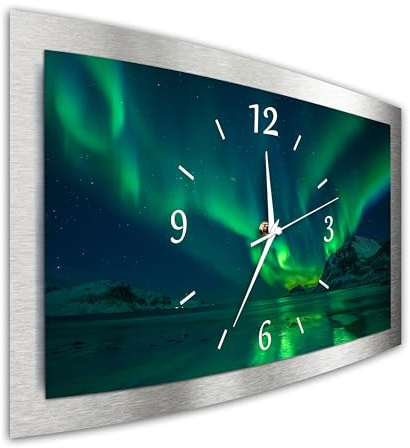 Bilder-Manufaktur bm 3D Funk Quarz Quarzwanduhr Wanduhr Funkwanduhr Funkwanduhren Funkuhr Funkuhren kein Ticken lautlos geräuschlos leise modern ohne Tickgeräusche Gross XXL MF1-3D-10427a-funk