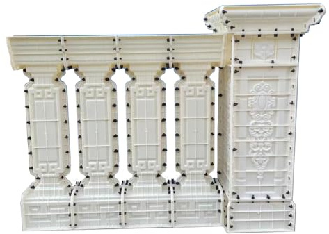Roman Column Railing Mold, 90 Inch, Chinese Style Villa Balcony Guardrail, Cast-in-Place Cement Column Pier Handrail