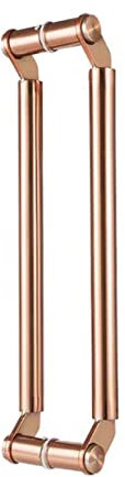 Maniglia a battente in acciaio inox resistente, per porte in vetro/legno, oro rosa, 56 cm x 56 cm