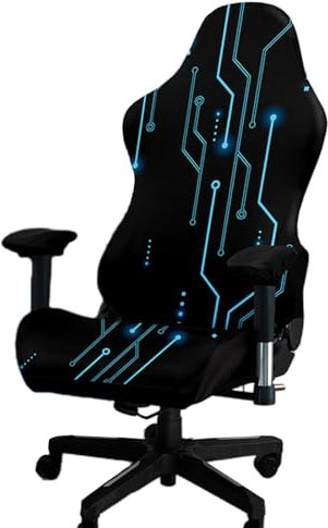 Kitegrese Printed Gaming Chair Slipcover, Cat Scratch Proof Stretchable Game Chair Cover with Arms Cover(K)