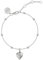 RADLEY Womens Silver Plated Stone Set Heart Bobble Chain Adjustable Bracelet
