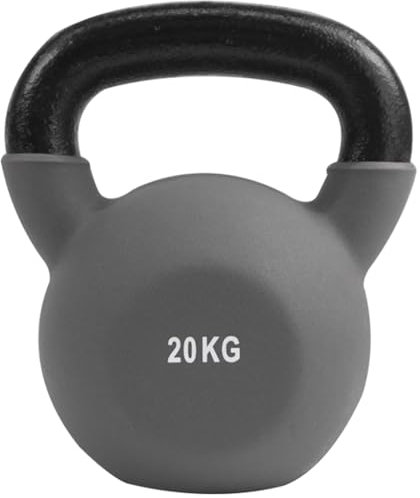Kettlebell Weights Women's Bodybuilding Competitive Kettle Bells, Home Fat Burning Solid Cast Iron Kettle Ball, Non-slip Handle(Grey-20kg)