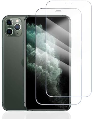 Hhfcryst Panzer Schutz Glas für iPhone 11 Pro Max/Xs Max, 2 Stücke Schutzfolie Panzerfolie, 9H Härte Panzer Folie, HD Klar, Anti- Kratzer, Bläschenfrei Folie,langlebig
