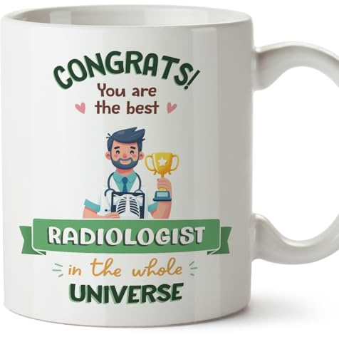 MUGFFINS Radiologist Man Mug - in English - Best in Universe Trophy - Funny Gift for Colleagues - Ceramic 11oz Mug