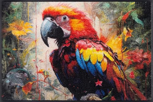 Wash+Dry Fußmatte, Parry McParrot 50x75cm, innen und außen, waschbar