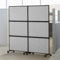 VEVOR Raumteiler Trennwand Paravent Schallschutzwand Doppelpanel, tragbare Bürotrennwand mit Polyester und Stahlkabinenwand, Raumtrenner (171 x 39 x 186 cm), Grau