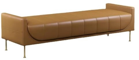 Sitzbank für Schlafzimmer Wohnzimmer Ende der Bettbank, moderne Eingangsbank, mit Kunstleder gepolsterte Esszimmerbank, getuftete Leder-Schlafzimmerbank for Schminkzimmer, Wohnzimmer, Badezimmer, Gelb