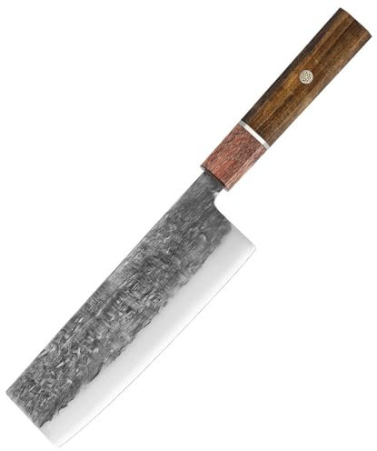 pobowlgarls Professional Japanese Chef Knife, Kitchen High Carbon Ultra Sharp Chefs Knife with Ergonomic Handle Cooking Knife for Cuttting Meat Vegetables Premium Giftbox (7 inch Kitchen Knife)
