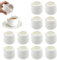 Afenau 12 Pcs Small Milk Jug, 50ml Mini Milk Jug Without Handle, Ceramic Coffee MilkJug, Reusable Milk-Jugs Small, WhiteSmall GravyJug, Milks JugSmall for Coffee Milks Creamer and Sauces