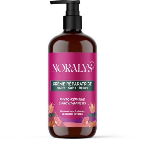 Noralys Nährende Haarcreme ohne Ausspülen – Tiefenpflege mit pflanzlichem Keratin | Leave-In reparierend & feuchtigkeitsspendend | sehr trockenes, geschädigtes oder glattes Haar | Anti-Frisottis |