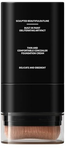 Jukeoiu Halloween Concealer Foundation-Stick, Gothic, Schwarz-Weiß, Gesichtsbemalung, Gothic-Make-up mit Pinsel, für Frühling, Sommer, Winter, Tagzeit, Nacht, Party, Date, Büro, Reisen,