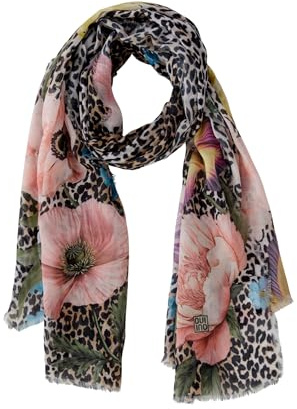 Oui Damen Schal lässig geschnitten Animalprint