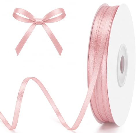 G2PLUS 91M Nastro di raso Rosa cipria,Nastro Regalo 3mm