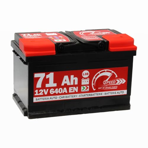 SPEED ART OF SPARE PARTS Batterie Auto 71 Ah 640A L3B Puissance Max 12v | Longue Durée, de tailles allant de L0 à L6 et également pour véhicules utilitaires et camions