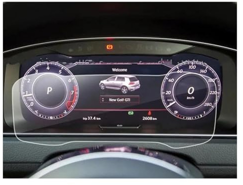 FRVVPL Pellicola in Vetro Temperato Per Golf 7 Digital Cockpit 12,3 Pollici 2018 Display Strumenti Auto Pellicola Protettiva Per Interni In Vetro Temperato