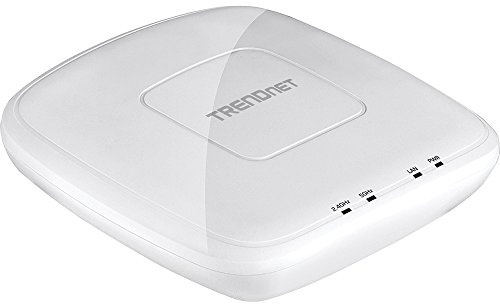 TRENDnet AC1750 Dual Band PoE Access Point, TEW-825DAP, 1300Mbps Wi-Fi AC+450 Mbps Wi-Fi N, WDS Bridge, WDS Station, Repeater Modes, Band Steering, Wi-Fi Traffic Shaping, Up to 8 SSIDs-16 Total, IPv6
