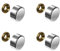 ALTUMIS - Set de 4 cache vis alu 13 mm - Argent