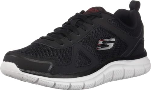 Skechers Track Scloric, Sneaker, Uomo, Nero Black White, 44 EU