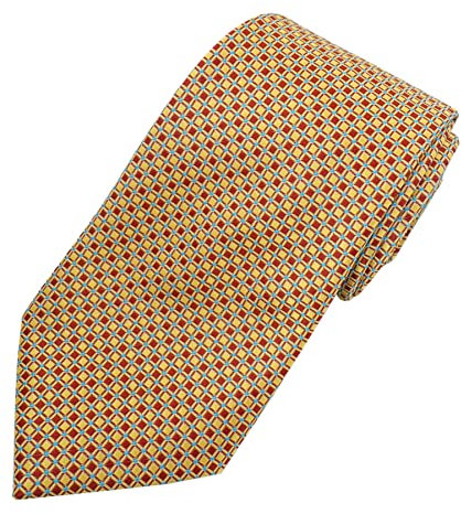 Towergem Extra lange Gold/Rot Kariert Krawatte XL 160 cm lange Geschäftsanzug Herren Krawatte