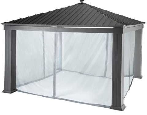 HESPERIDE - Zanzariera per pergola in Ardesia Patia 4x4m in Poliestere