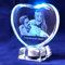 HAIRANHUI Foto de cristal 2D/3D en forma de corazón personalizable, imagen 3D en cristal grabado, recuerdo con tu propia imagen (cumpleaños, regalo de boda, San Valentín, Navidad) (borde liso M)