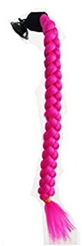 Asudaro Tresses de casque, tresses de casque de moto perruque de queue de cheval avec ventouse détachable pour accessoires de casque de scooter de moto perruque de tresse pour femme