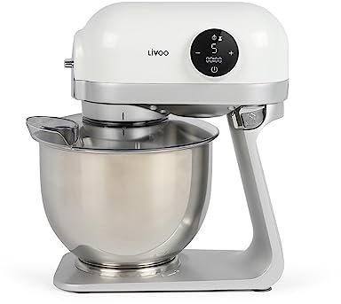 Livoo - Robot patissier DOP234-1200W, 5L, 6 vitesses, 3 outils inclus