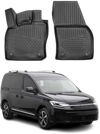 OMAC Gummimatten Fußmatten für VW Caddy 2020-2025 TPE Automatten Schwarz 2X