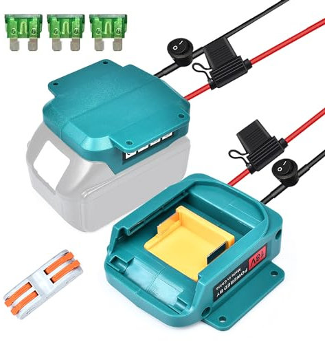 QSDXNYDC for Power Wheel Battery Adapter for Makita 18V LXT Battery with Fuse&Switch 14 AWG Connector for BL1850B,BL1860B,BL1830B,BL1840B,BL1820B for DIY Rc Car Toys, Robotics and Rc Truck