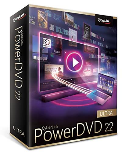 CyberLink PowerDVD 22 Ultra | Preisgekrönter Media Player für Blu-ray-/DVD-Disc und professionelle Medienwiedergabe und -verwaltung | Wiedergabe praktisch aller Dateiformate | Windows 10/11 [Box]