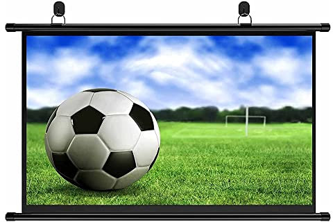 LISSY Outdoor Projector Screen Pull Down, 60 Inch Manual Portable Projector Screen, Wall/Ceiling Mounted Movie Screen, HD Projection Screen 16:9 Format (Size : 60inch-16:9)
