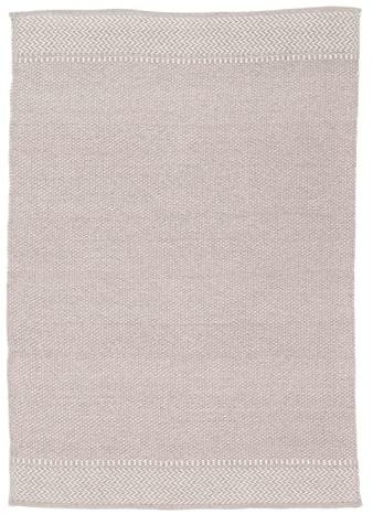 carpetfine In- und Outdoor Teppich Frida Beige 60x110 cm Flachgewebeteppich Wendbar | Moderner Teppich Wetterfest und UV-beständig für Balkon, Terasse, Garten, Wohn- und Schlafzimmer