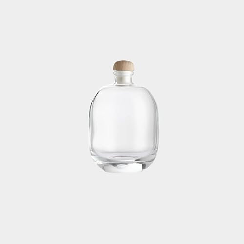 YSANO Wine Bottle Glass Empty Bottle Sparkling Wine Glass Bottle Sealed Jar Wine Homemade Green Plum Divide Wine Bottles (Color : Transparent 500ML)