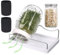 Sprossenglas Keimglas 2er Set,Seed Sprouter Kit 2 Sprouting Mason Jars with Stainless Steel Strainer Lids Stands Germinator Set, Sprouting Jar Kit for Sprouting Seeds Brokkoli Beans