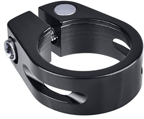 Azarxis Sattelklemme 28,6mm 31,8mm 34,9mm, Fahrrad Schnellspanner Sattelstützenklemme Sattelstütze für Fahrrad (02 Schwarz - ohne Schnellspanner, 28,6mm)