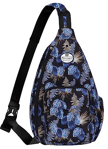 HUA ANGEL Stylisch Brusttasche Crossbody Bag Leichter Rucksack Damen Heren Wasserdicht Sling Bag Brusttasche UmhäNgetasche Mit Flaschenfach FüR Reisen Sportlich Wandern