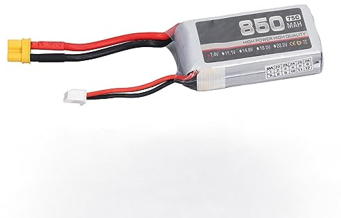 850 MAh 75C LiPo-Akkus mit XT30-Stecker Hochleistungs-Li-Ionen-Akku für Modellflugzeuge, Multirotor, Starrflügel (2S
