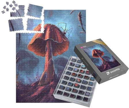 puzzleYOU: SMART Sorted® | Puzzle 1000 Teile leicht gemacht „EIN Fantasie-Pilz mit Spinne, Digitale Illustration“ – aus der Puzzle-Kollektion Fantasy
