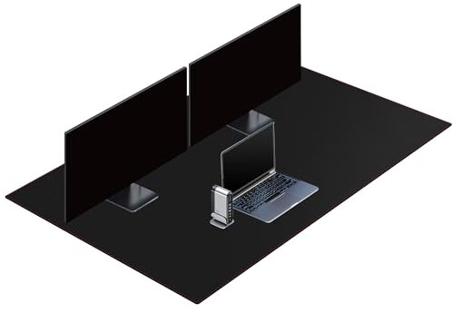 ZORESYN 150x90cm Übergröße Schreibtischunterlage, PU Leder Mauspad - Tischschoner - Schreibmatte - Gaming Mauspad, Schreibtischunterlage,ideal für Büro und Zuhause (Schwarz)