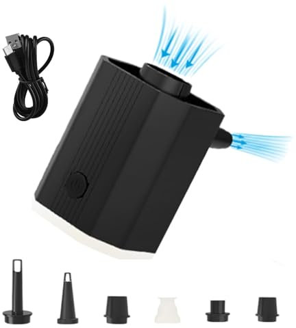 Pompe à air pour matelas à air – Ultra – Pompe à air rechargeable par USB – Pompe gonflable pour matelas de sol, flotteurs de piscine, matelas pneumatique, bouée de natation