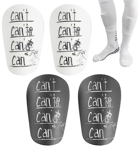 Feliciay Fußball Schienbeinschoner,Kinder Fußball Schienbeinschoner für Kinder und Herren,Mini Beinschutz für Erwachsene & Kinder,Sports Shin Pads, Fußball-Schutzzubehör der Beine(Schwarz+Weiß)