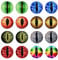 JJGQAZ 6mm-30mm Dragon Eyes Horse Eyes Cat Eyes Glass Cabochon for Clay Doll Making Sculptures Props Craft DIY Findings Jewelry Making (25MM- 10 Pairs)