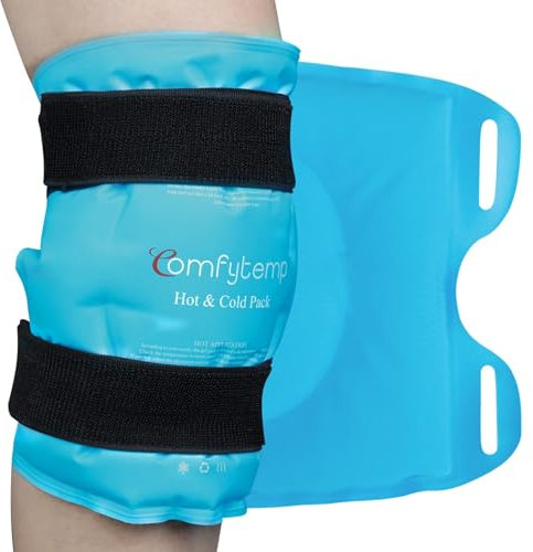 Comfytemp Bolsa de Hielo para Aliviar el Dolor de Rodilla, Terapia de Frío Caliente Reutilizable Gel Frio para Lesiones en La Rodilla, Hinchazón, Esguinces, Cirugía de Reemplazo de Rodilla